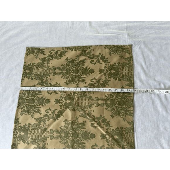 Cloth Table Napkins Set of Four, Beige & Olive Green, 20 20 Inches - Picture 5 of 6